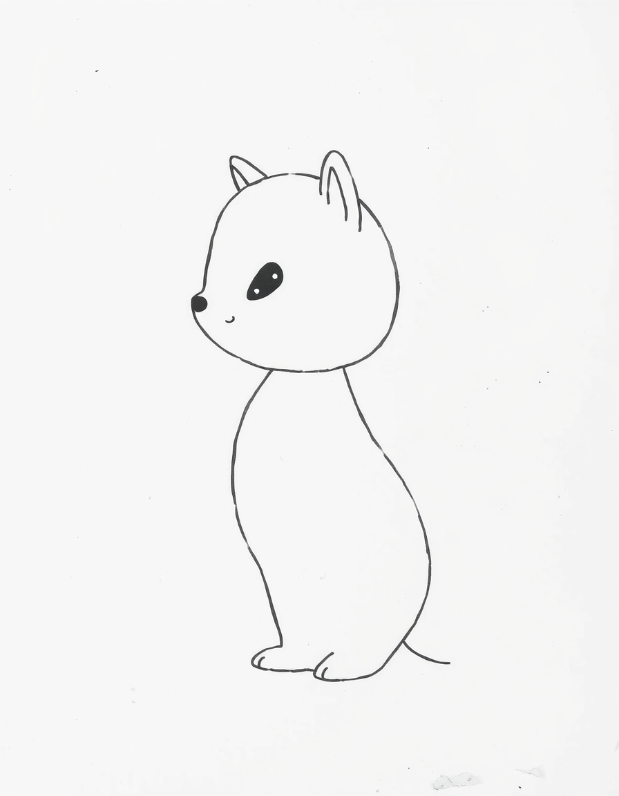 Photo To Outline idea: photo to outline drawing, clean contour lines, minimal shading, preserve subject silhouette, 希斯特莉亞 , simple black line art, white background, hand-dra