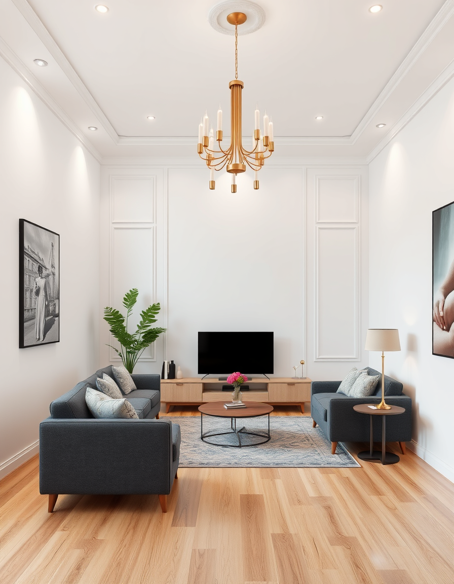 Virtual Staging idea: virtually staged empty room from the photo, tasteful furniture and decor added, photorealistic interior render, تصميم مطبخ , real estate staging visua