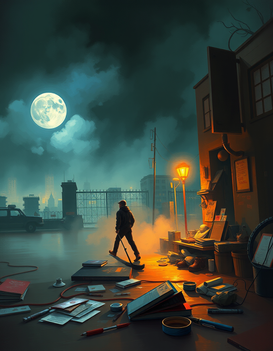 Book Covers idea: cover-ready concept art organized around genre, focal point, and title-safe space, deliberate composition, make a book cover thriller , polished paint