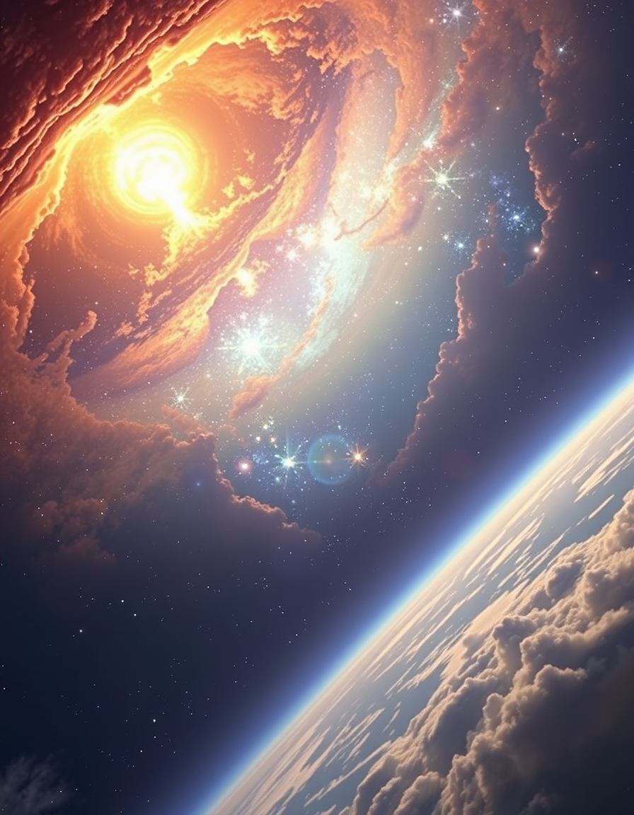 Main painting studio: create a depiction of the firmament of what it could have looked like before the creation