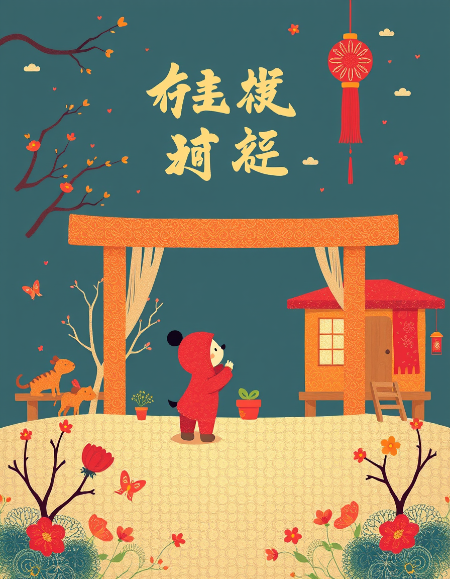 Greeting Cards idea: greeting card design, warm illustration, space for message, 設計一張「創意、俏皮、溫馨」風格的中秋節賀卡,主視覺是一輪圓潤明亮的金黃色滿月,月亮上有一隻表情淘氣、正在探頭偷吃月餅的可愛小白兔,旁邊漂浮著幾顆造型可愛的小月餅與桂花,營造輕鬆有