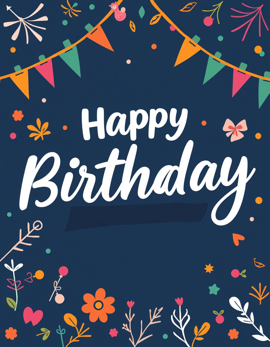 Birthday Cards idea: birthday card design, cheerful festive artwork, space for greeting, Goddaughter Birthday , printable birthday card