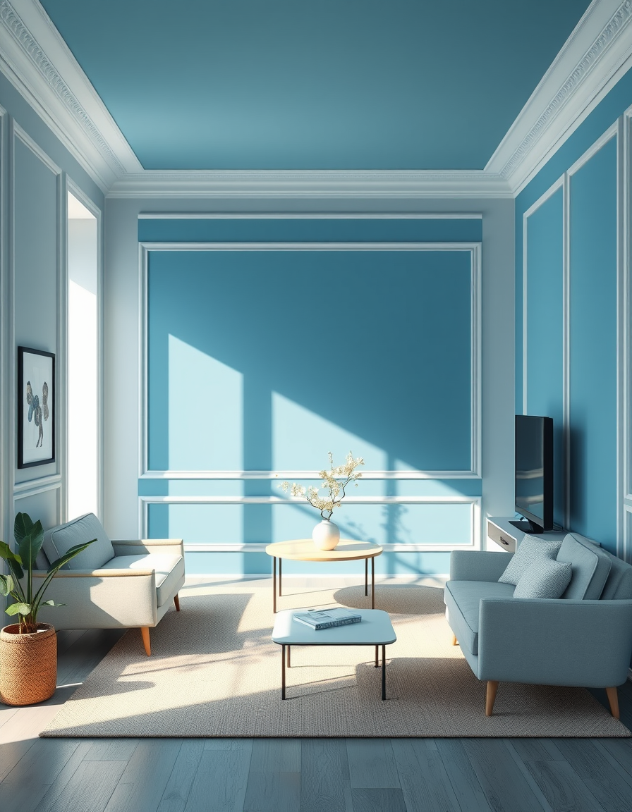 Room Paint idea: room paint visualization, preserve furniture layout and lighting, change wall color only, Un comedor con mesa de madera oscura, visualiza pared acento