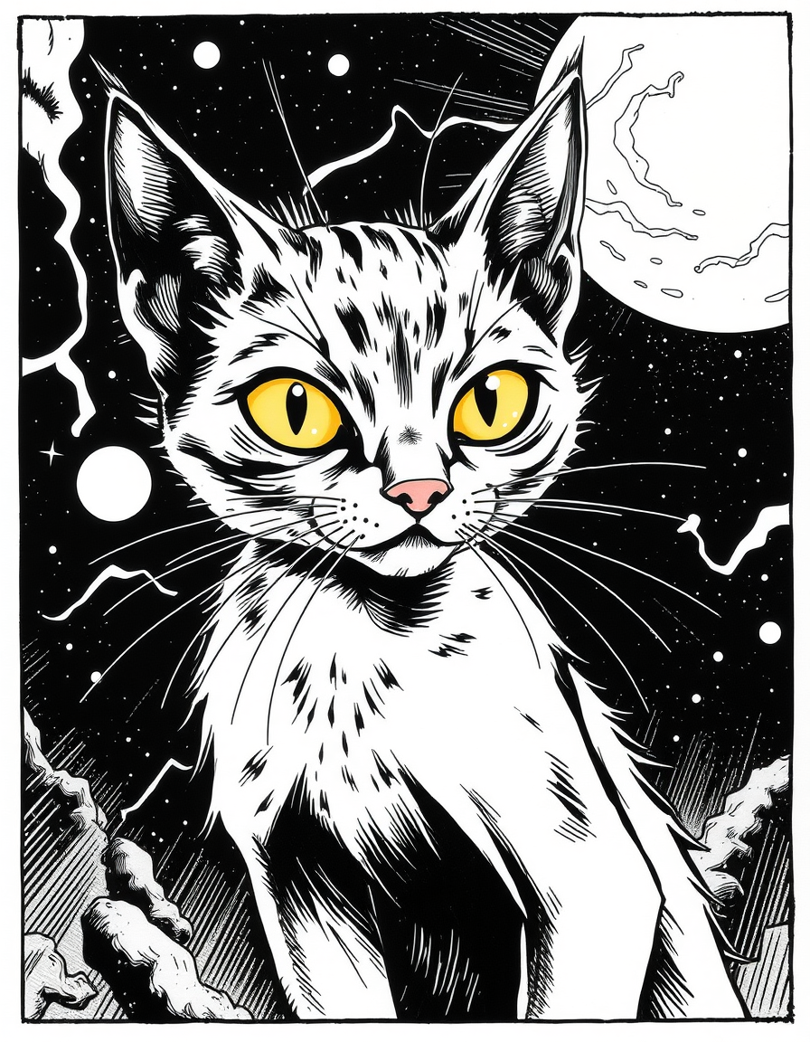 Comic Art idea: comic art, bold ink lines, halftone shading, dynamic composition, QUE TENGA UNA POLERA EN SU MEJILLA TENGA UUN ESTRELLA SU ANTELA DE COLOR AMARILLO qu