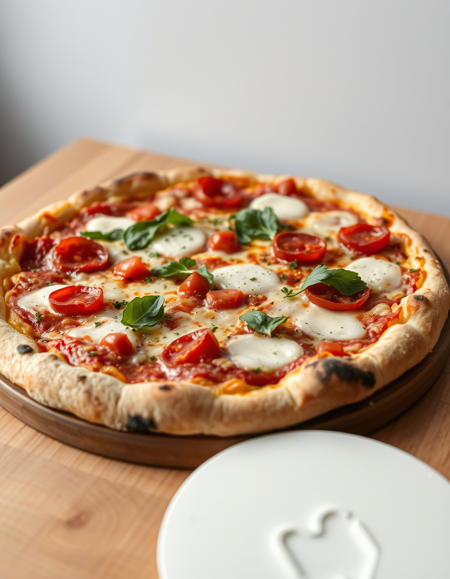 Main painting studio: ein pizza auf die mit käse unterschrieben wurde