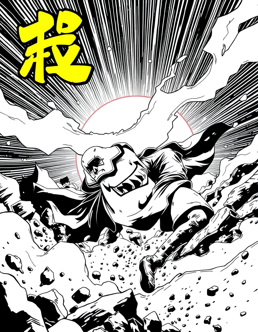 Comic Art idea: comic art, bold ink lines, halftone shading, dynamic composition, 父親死亡，靈堂前悲傷 , graphic novel illustration, comic panel ready