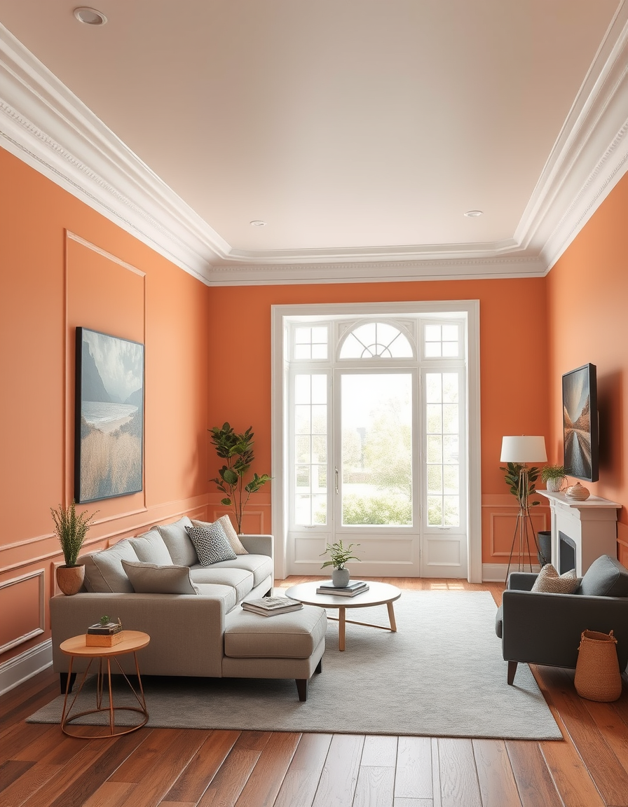 Paint Color idea: room repainted in a new wall color from the photo, accurate paint finish, photorealistic interior render, room repainted in a new wall color from the 