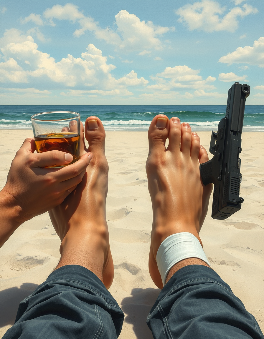 Book Covers idea: cover-ready concept art organized around genre, focal point, and title-safe space, deliberate composition, I see feet. As it happens, they’re my feet.