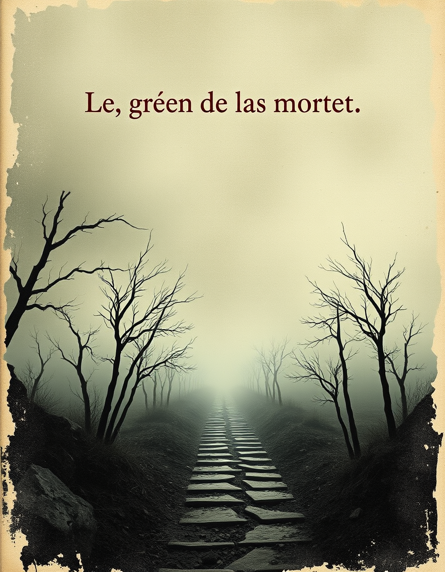 Book Covers idea: book cover composition, vertical 2:3 format, title-ready negative space at top, evocative subject, passage entre le monde des morts et des vivants , p