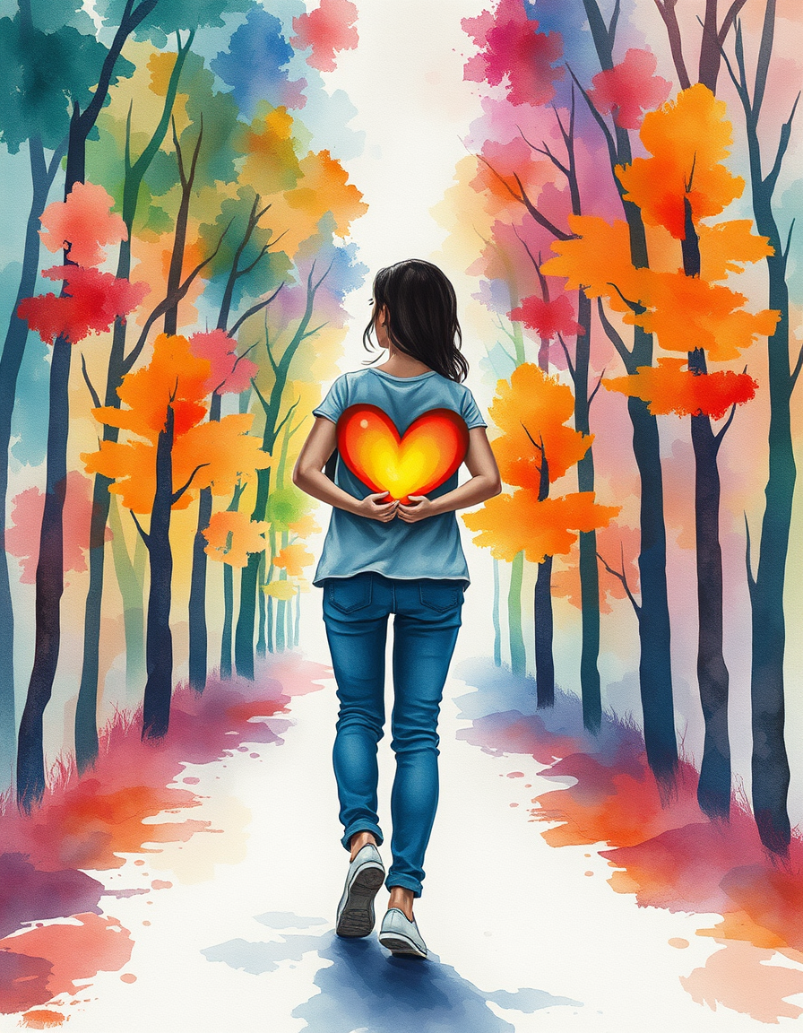Wall Art idea: print-oriented artwork composed for a chosen room, frame ratio, and viewing distance, deliberate composition, Expressive multi-color watercolor painti