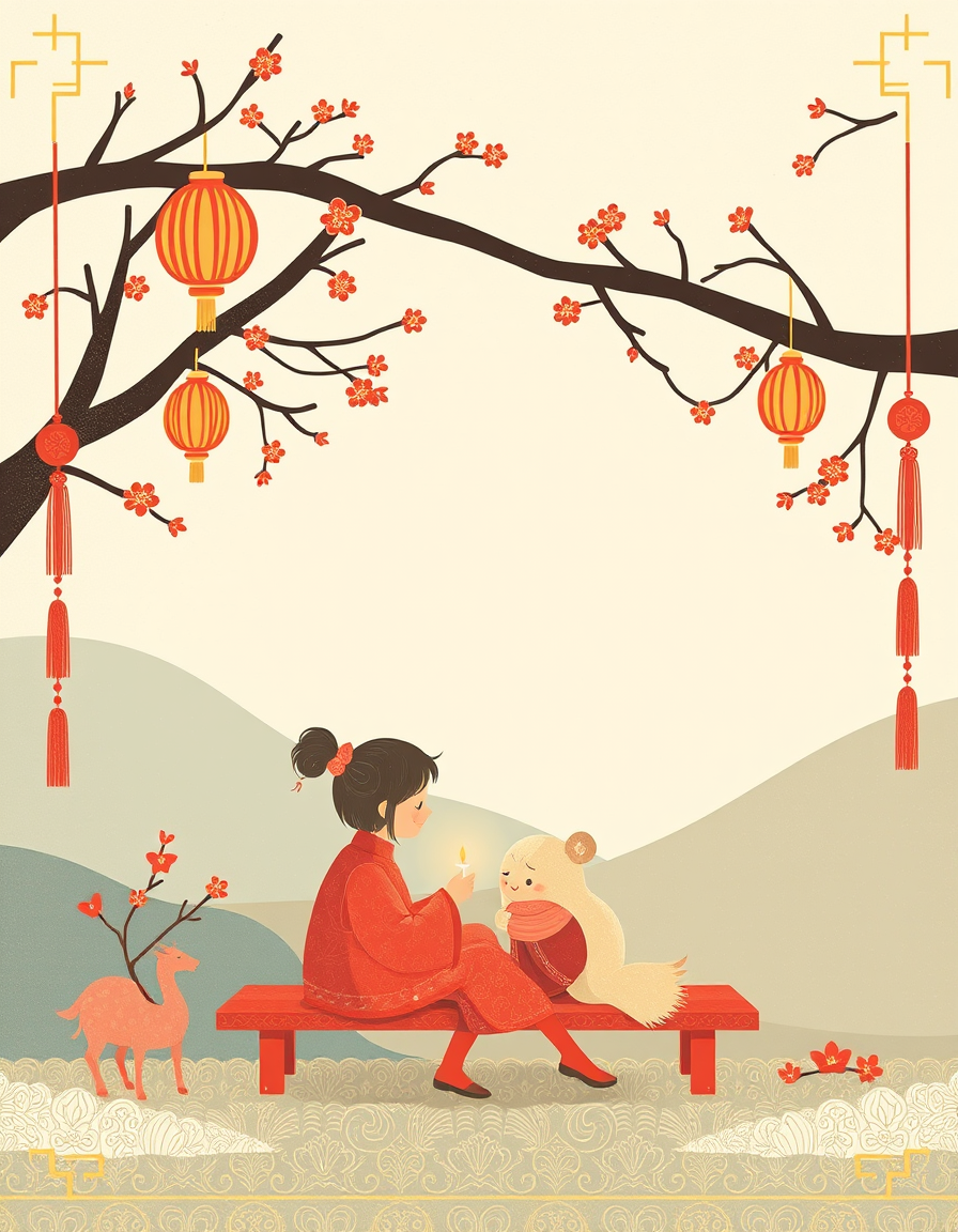 Greeting Cards idea: greeting card design, warm illustration, space for message, 設計一張「創意、俏皮、溫馨」風格的中秋節賀卡,整體採用高質感手繪插畫風,加入一些俏皮的小細節,例如:一隻白兔抱著比自己還大的月餅,坐在彎彎的月亮上,周遭佈滿亮晶晶的星星。 , pr