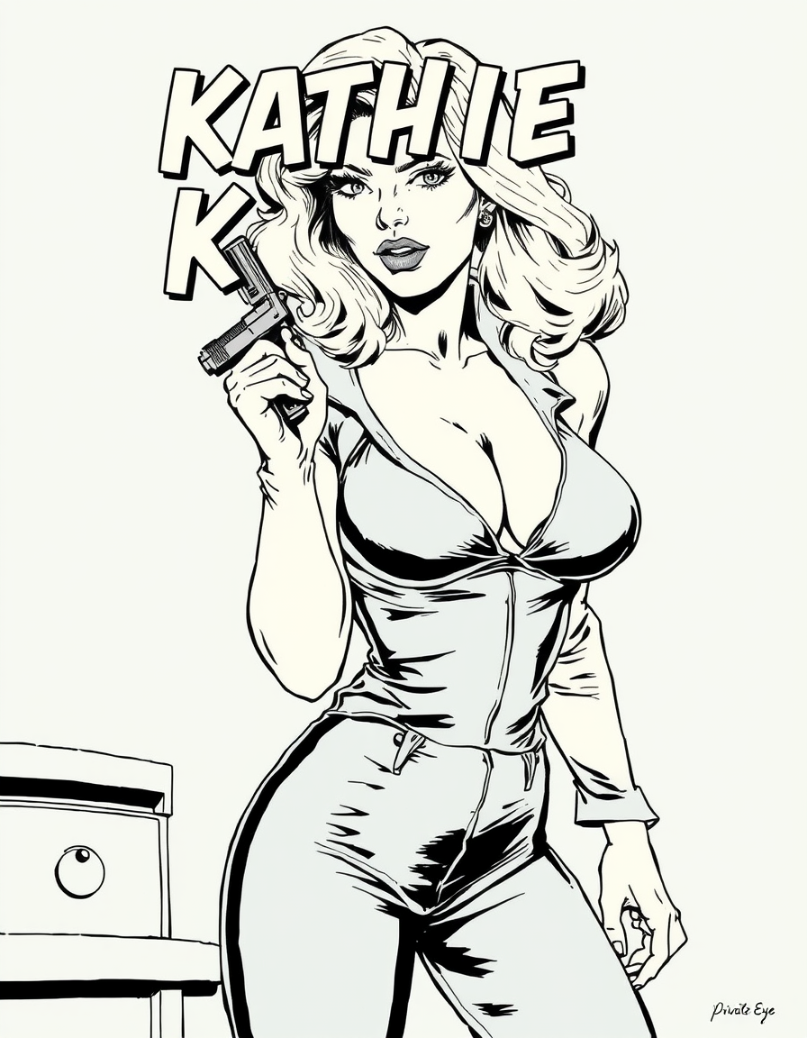 Comic Art idea: comic art, bold ink lines, halftone shading, dynamic composition, comic art, bold ink lines, halftone shading, dynamic composition, Splash page titled