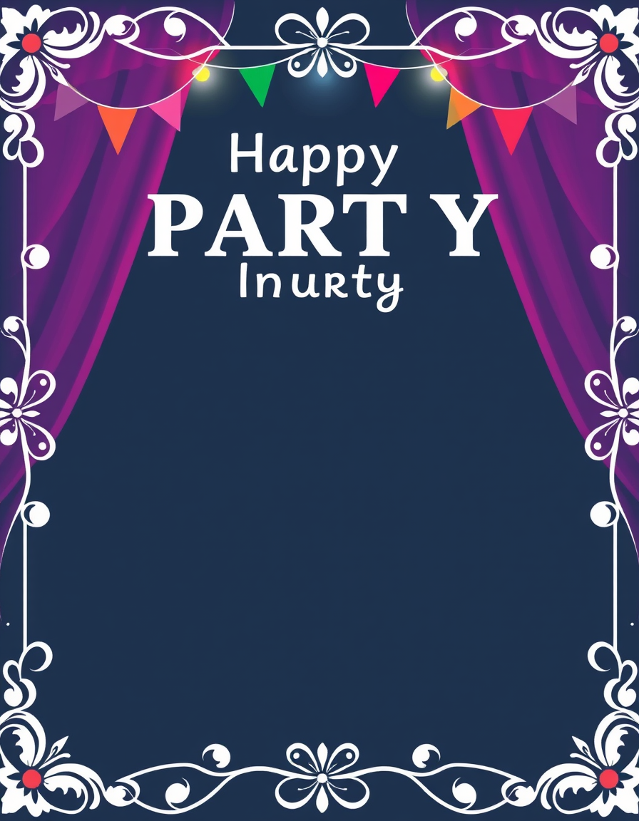 Invitation idea: party invitation design, festive layout, decorative border, space for event details, Motuw czerwonej koparki na placu budowy , printable invitation