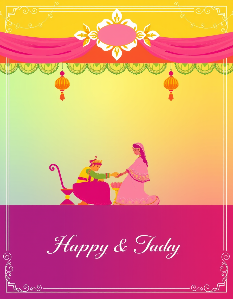 Greeting Cards idea: greeting card design, warm illustration, space for message, design wedding theme card for different functions as discription given below 1. path da bh