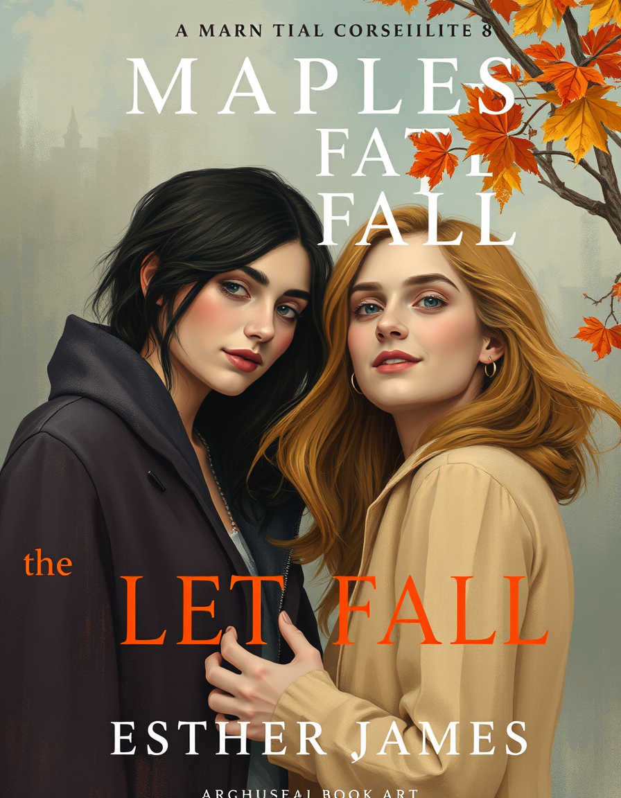 Book Covers idea: cover-ready concept art organized around genre, focal point, and title-safe space, deliberate composition, what the maples let fall book cover by esth