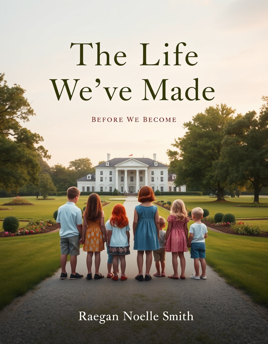Book Covers idea: cover-ready concept art organized around genre, focal point, and title-safe space, deliberate composition, background features the estate in the Virgi