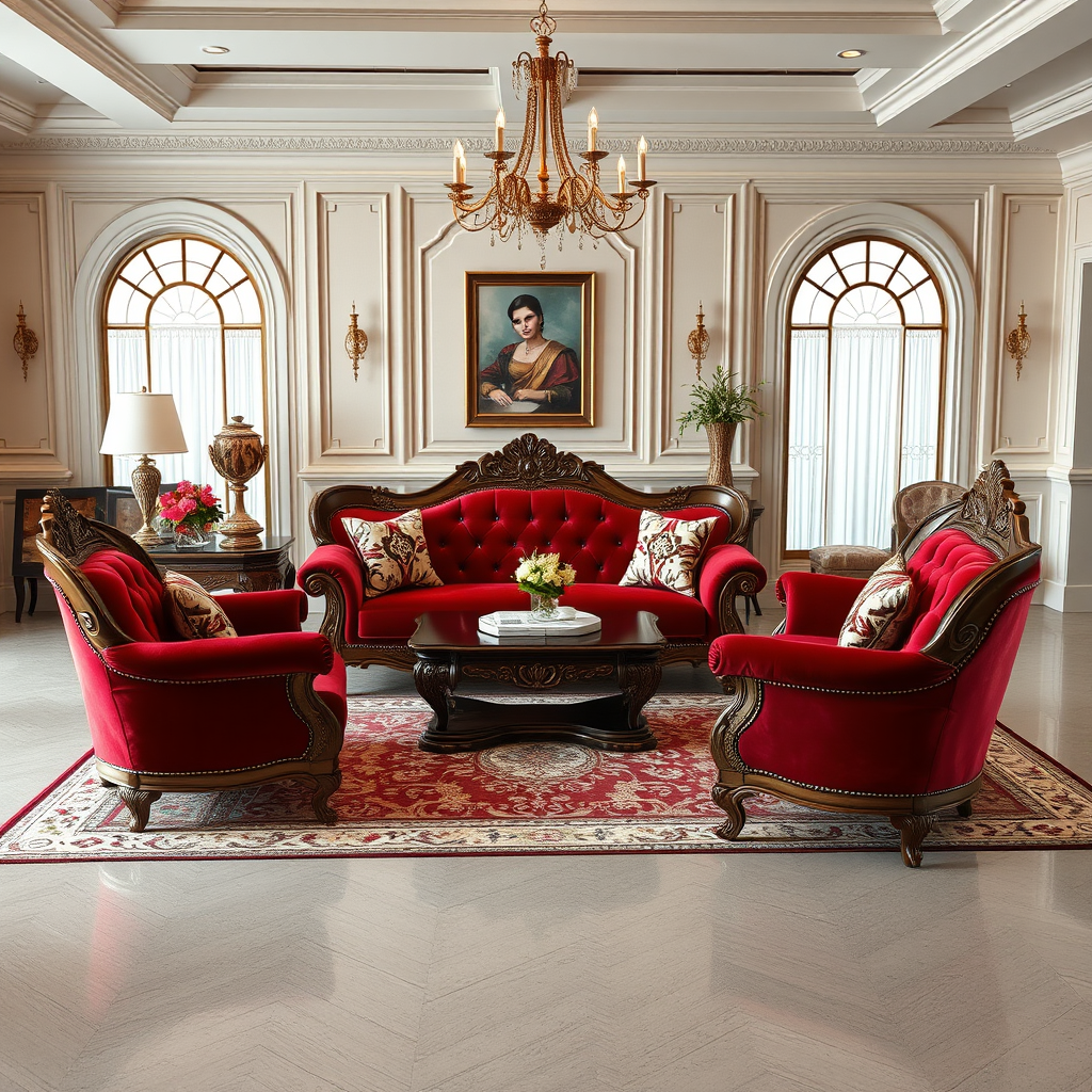 Living Room Design idea: AI living room design, sofa layout decor and lighting, photorealistic interior render, Create an ultra-realistic professional photograph of a luxuriou