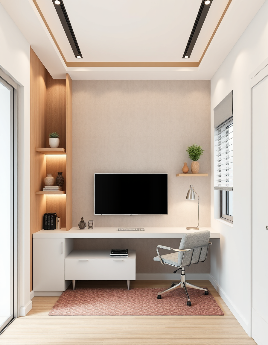Room Design idea: AI room design, full room layout furniture and lighting, photorealistic interior render, I have a 3.6m wide wall and I would like to have a shelf with