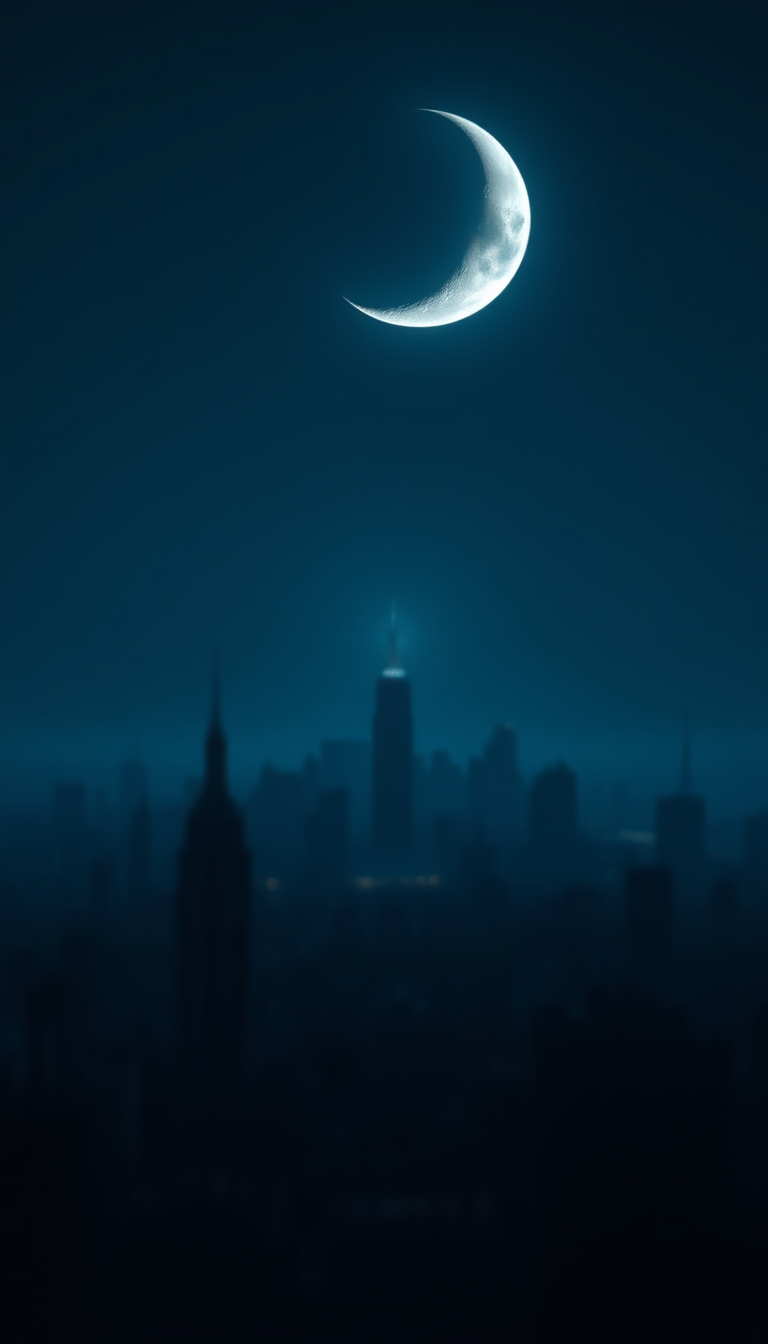 Book Covers idea: cover-ready concept art organized around genre, focal point, and title-safe space, deliberate composition, A very distant, blurred silhouette of a cit