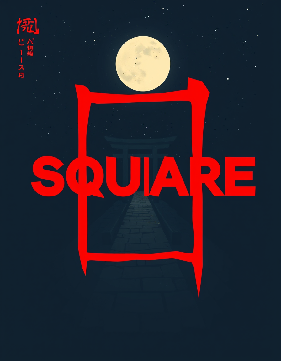 Main painting studio: Create a font for the next text:夜更け Create a imagen only with that text that can be used for a lofi album cover. It does not need to be too much compl