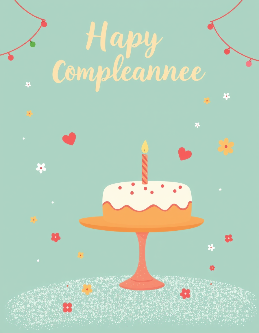 Greeting Cards idea: greeting card design, warm illustration, space for message, vorrei fare gli auguri di buon compleanno ad una ragazza speciale che si chiama stefania e