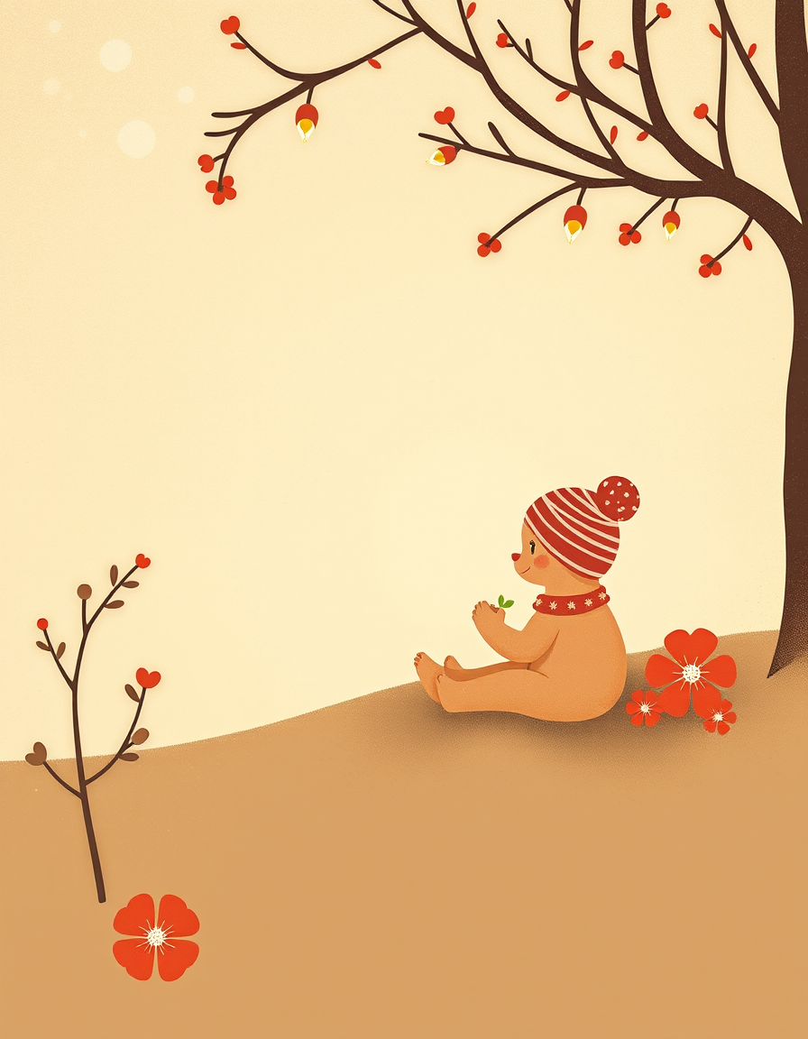 Greeting Cards idea: greeting card design, warm illustration, space for message, Ilustracja opadających jesiennych liści wokół prostego napisu z podziękowaniem , printable
