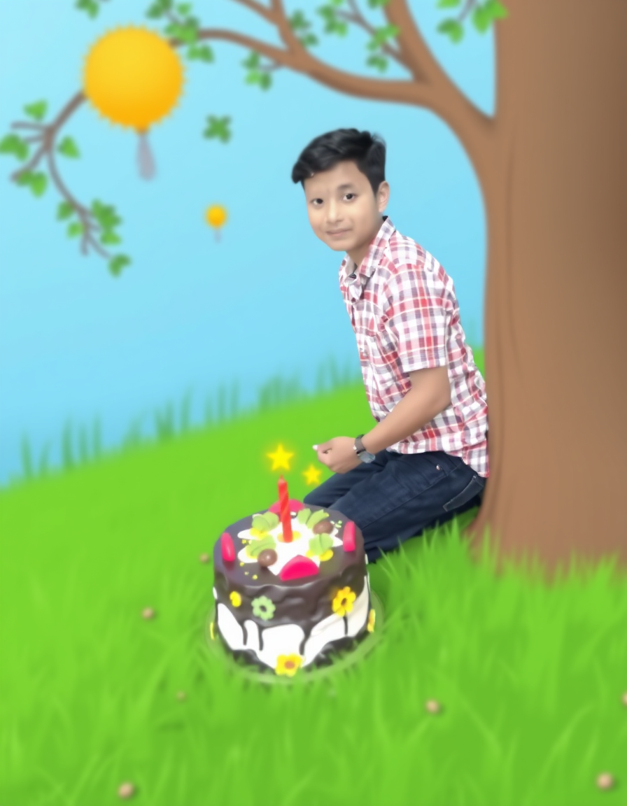 Main painting studio: Make a letter of invitation for Anya seerattun invites you to his birthday 3april 2027 at his place.There will infiniter food and drink