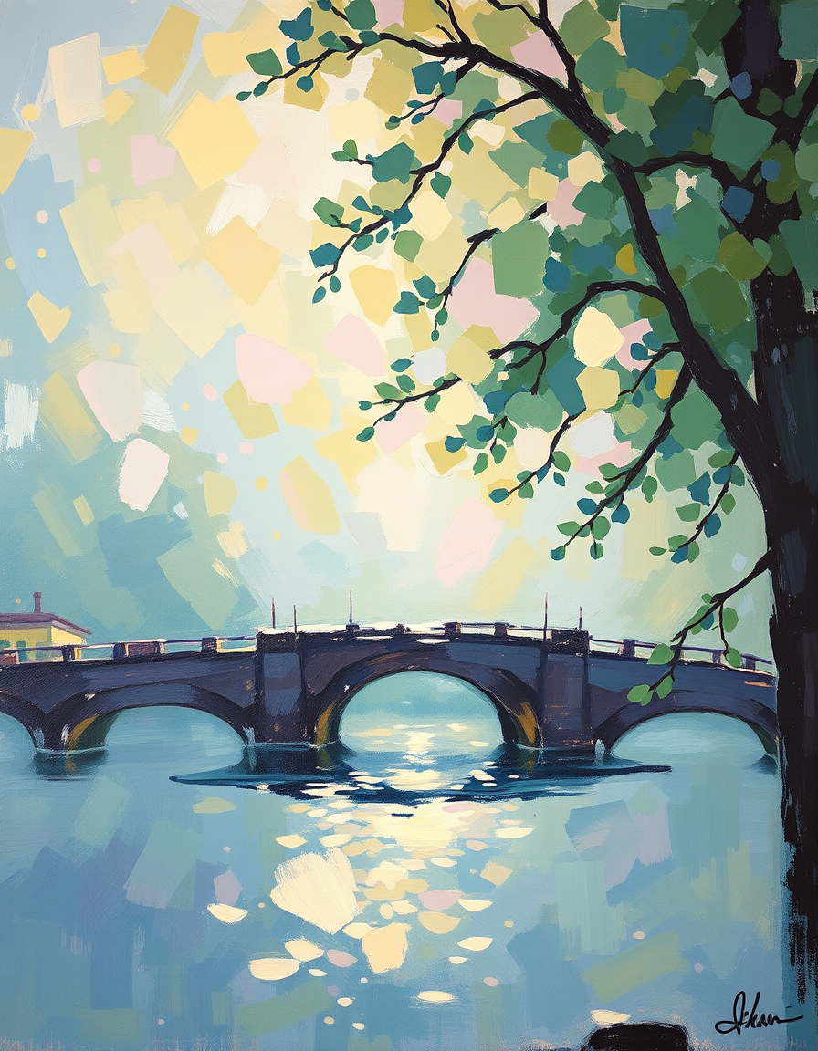 Impressionist idea created from the prompt: impressionist painting style, loose brushstrokes, light and atmosphere, 1930s woman abstract style , inspired by Monet and Renoir, impressio