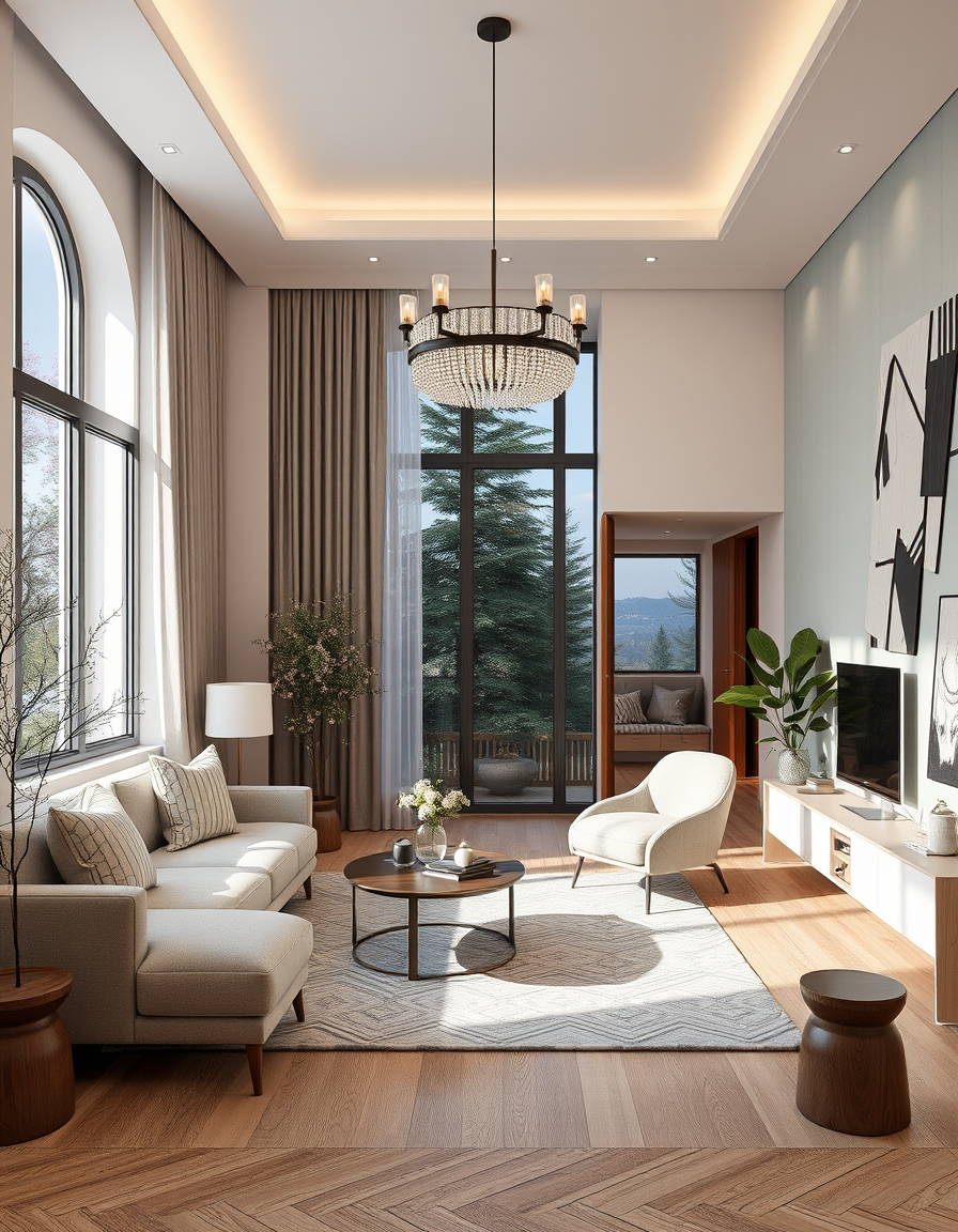Interior Design idea: AI interior design, cohesive furniture layout decor and lighting, photorealistic interior render, luksusowa główna sypialnia z pikowanym zagłówkiem, m