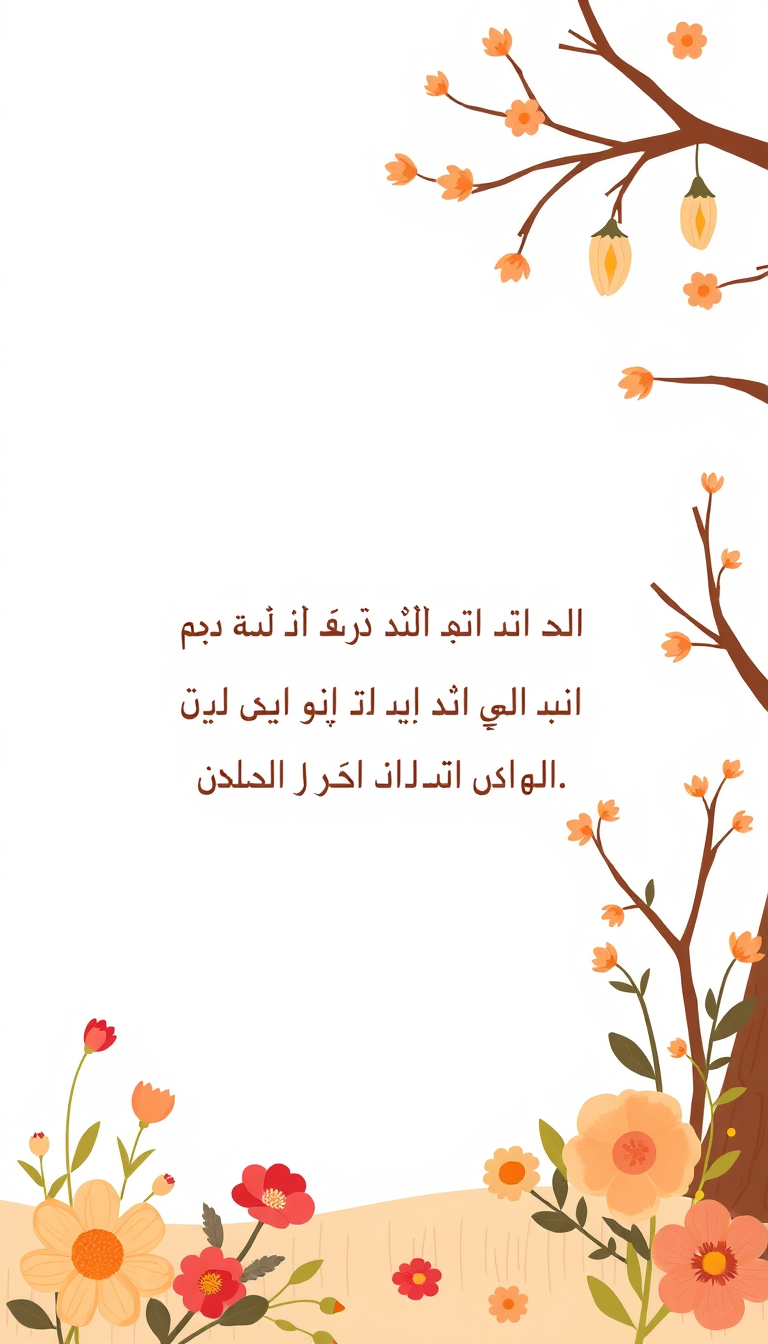Greeting Cards idea: greeting card design, warm illustration, space for message, "تصميم لبطاقة تهنئة رقمية أنيقة وعصرية بمناسبة النجاح والتخرج، بخلفية ذات ألوان [حدد الألو