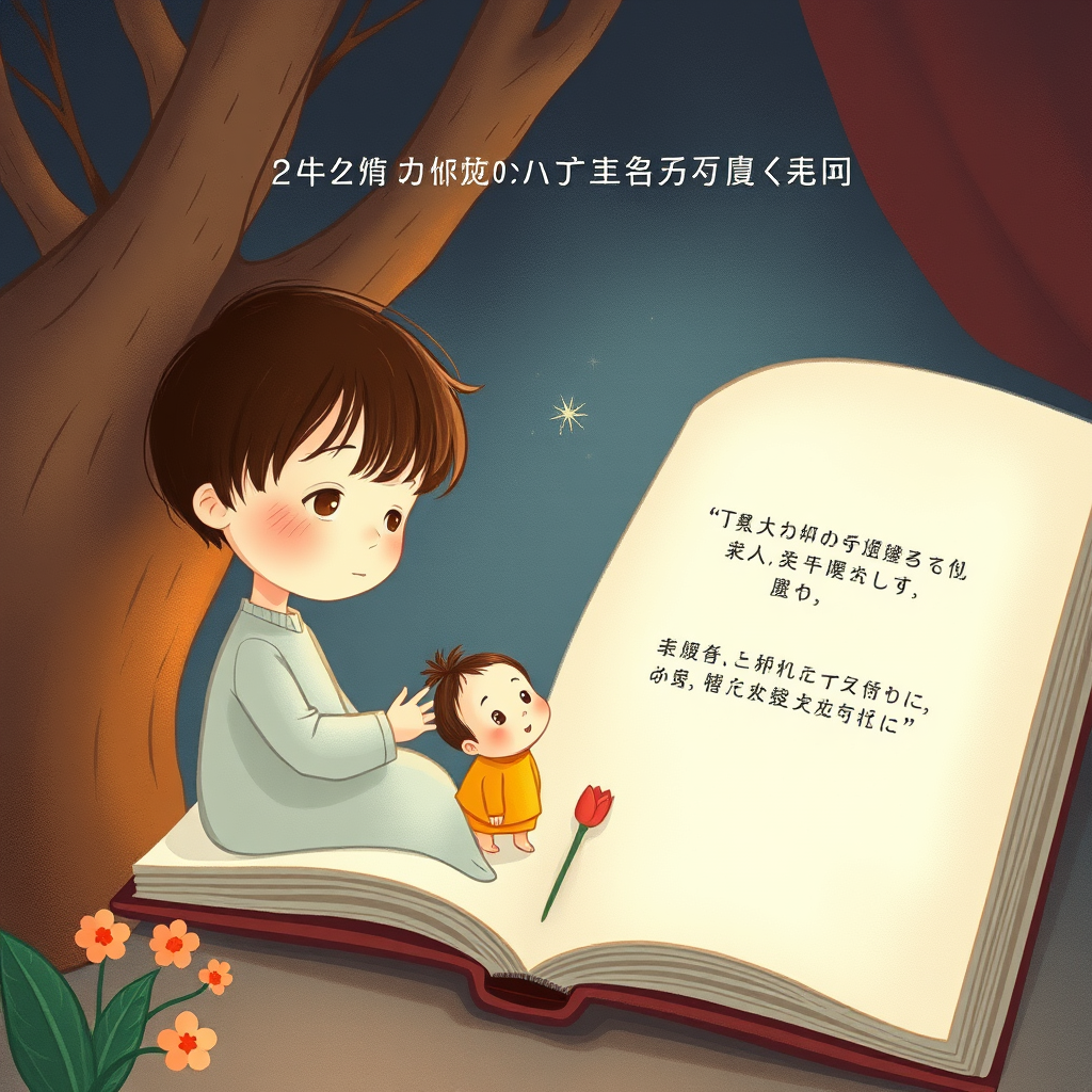 Storybook Illustrations idea: storybook illustration, warm narrative scene, hand-drawn feel, soft palette, 王子様とお姫様のキス , children's book illustration, page from a picture book