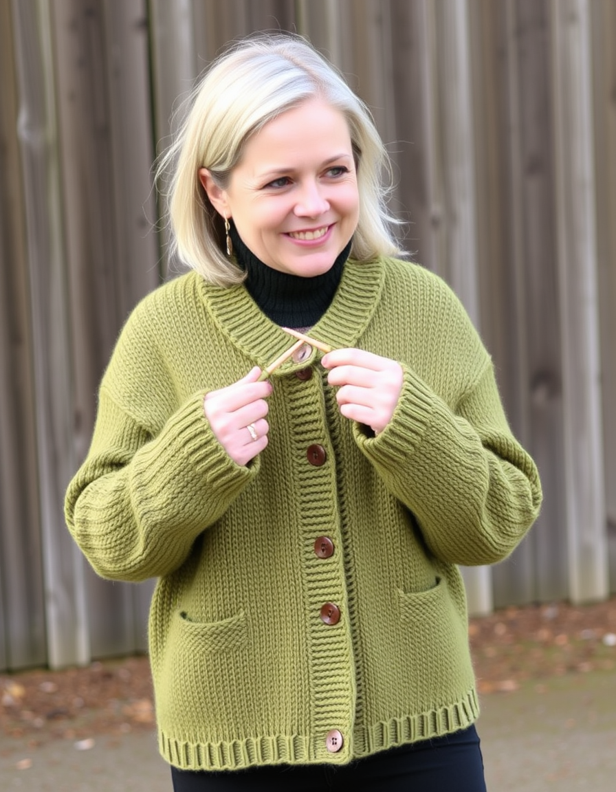 Main painting studio: Make a cardigan in two colours
