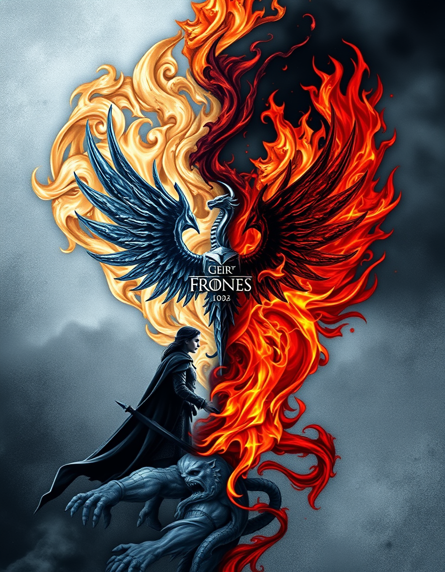 Book Covers idea: book cover composition, vertical 2:3 format, title-ready negative space at top, evocative subject, book cover for my fanfic based on house of dragon i