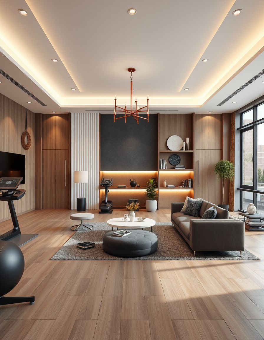 Interior Design idea: AI interior design, cohesive furniture layout decor and lighting, photorealistic interior render, AI interior design, cohesive furniture layout decor 