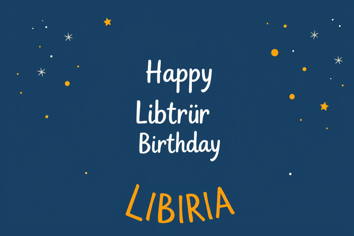 Greeting Cards idea: greeting card design, warm illustration, space for message, Birthday greeting card featuring a Libra design, cartoon style. , printable greeting card