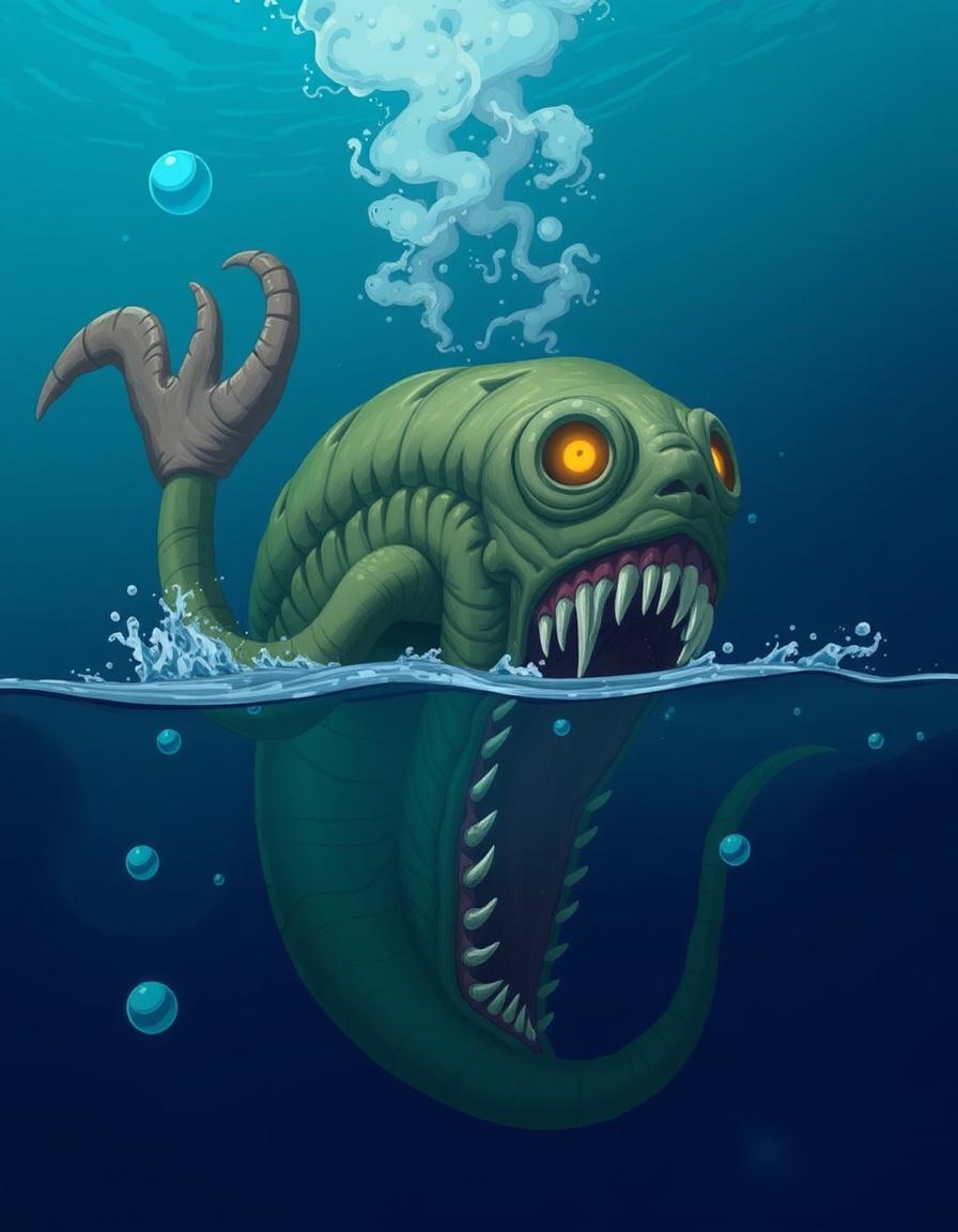 AI Painting prompt example created from the prompt: seamonster