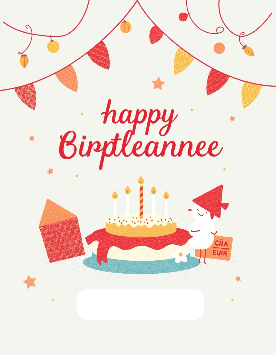Greeting Cards idea: greeting card design, warm illustration, space for message, creare un biglietto di buon compleanno con all'interno un buono da 100 euro , printable gr