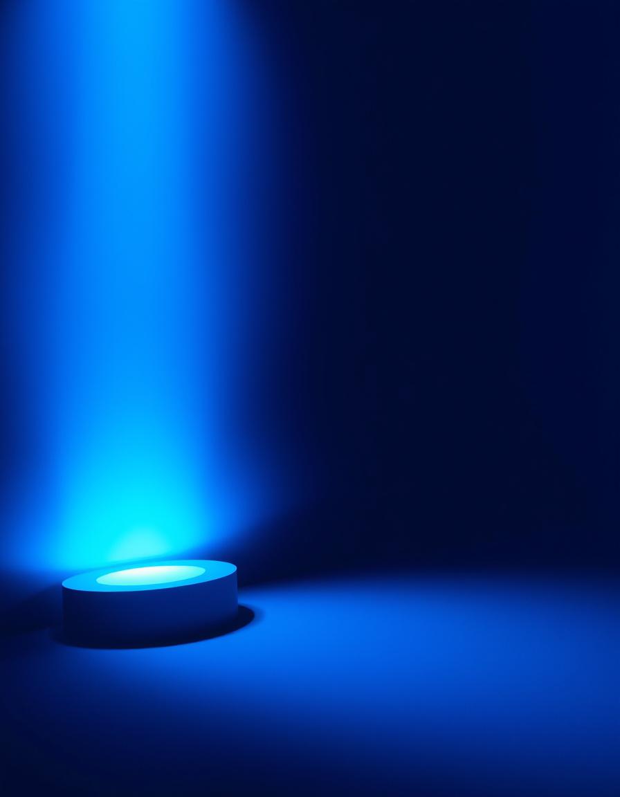 Main painting studio: sphère bleu cobalt lumière de gauche