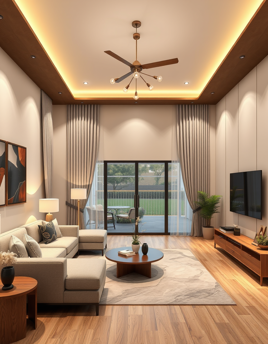 Room Design idea: AI room design, full room layout furniture and lighting, photorealistic interior render, living room , room design visualization