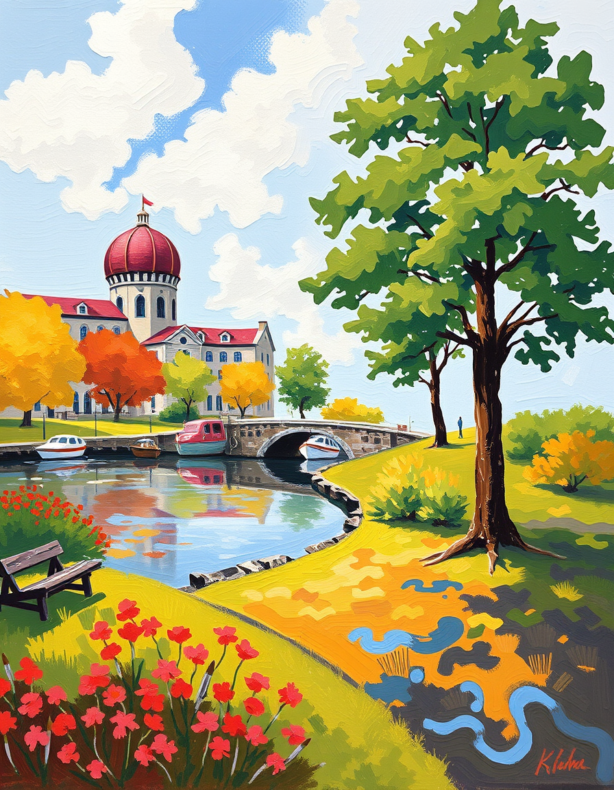 Main painting studio: Paint me the picture in the impressionistic style. Keep the colors
