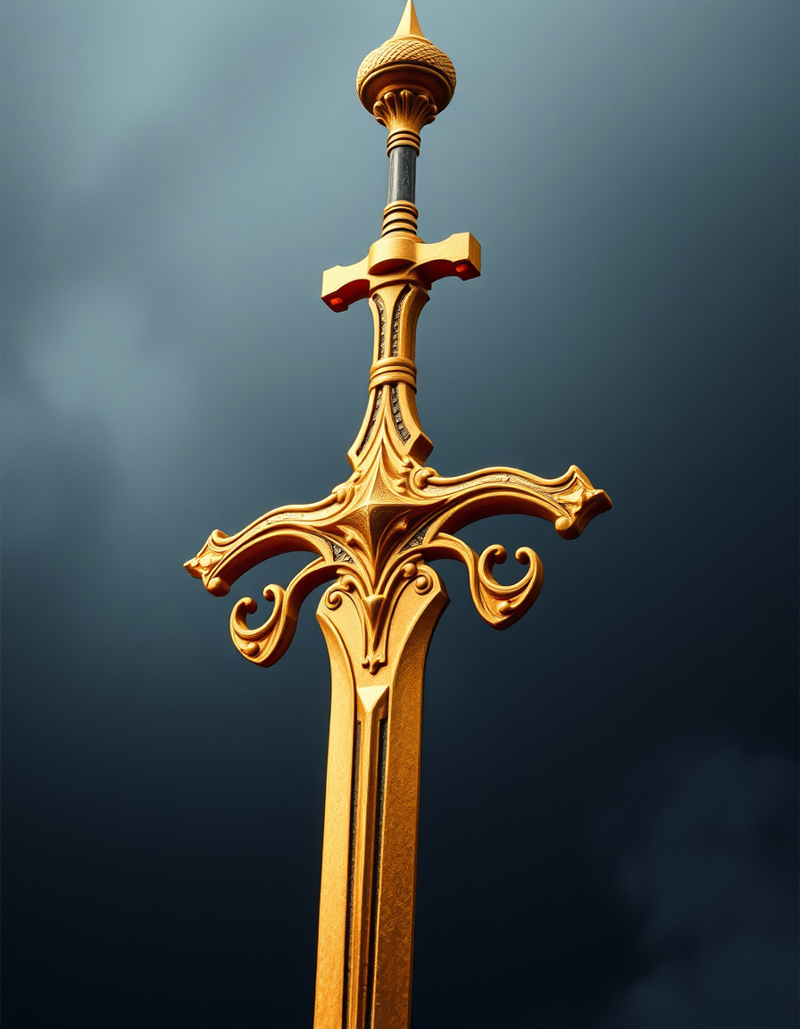 Main painting studio: Golden sword