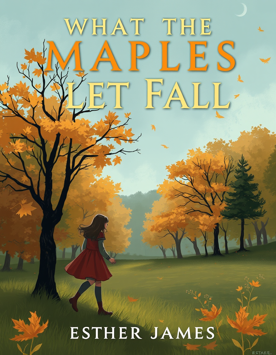 Book Covers idea: cover-ready concept art organized around genre, focal point, and title-safe space, deliberate composition, What the Maples Let Fall by esther james is