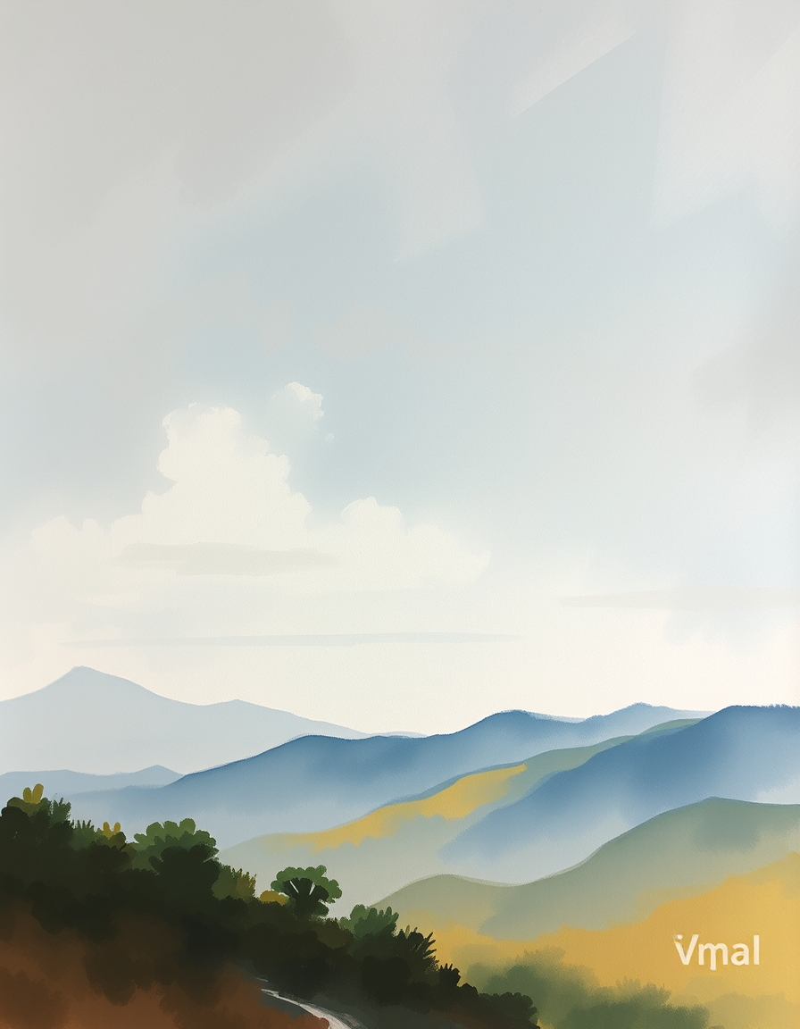 Landscape idea: painted landscape, atmospheric perspective, hand-brushed sky and foliage, gallery composition, حقل من زهور اللافندر في "بروفانس" يمتد حتى الأفق , pain