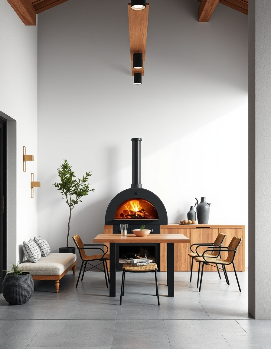 Interior Design idea: AI interior design, cohesive furniture layout decor and lighting, photorealistic interior render, Crea un concept di design industriale per un mobile 