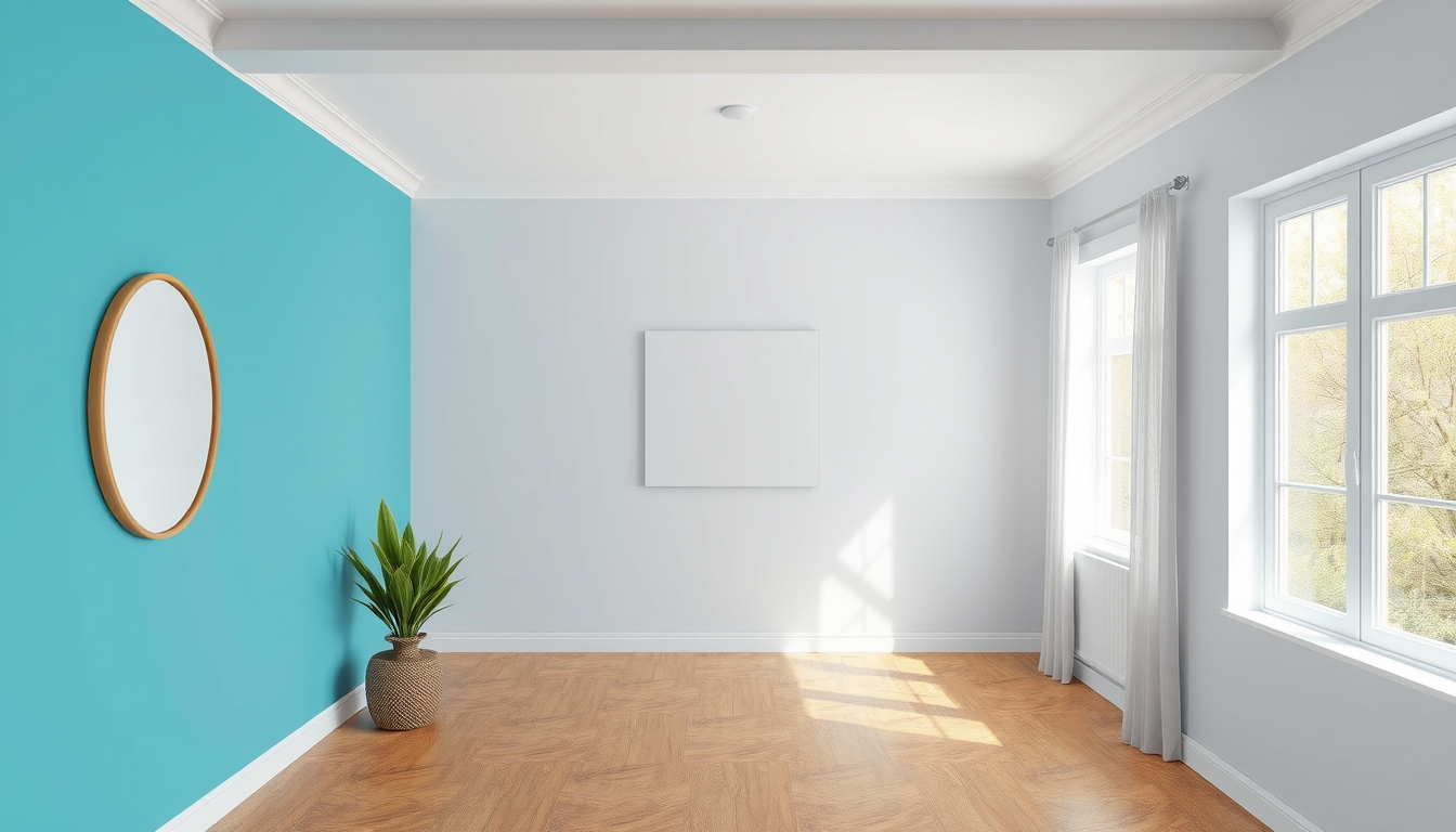 Paint Color idea: room repainted in a new wall color from the photo, accurate paint finish, photorealistic interior render, wall paint , paint color visualization