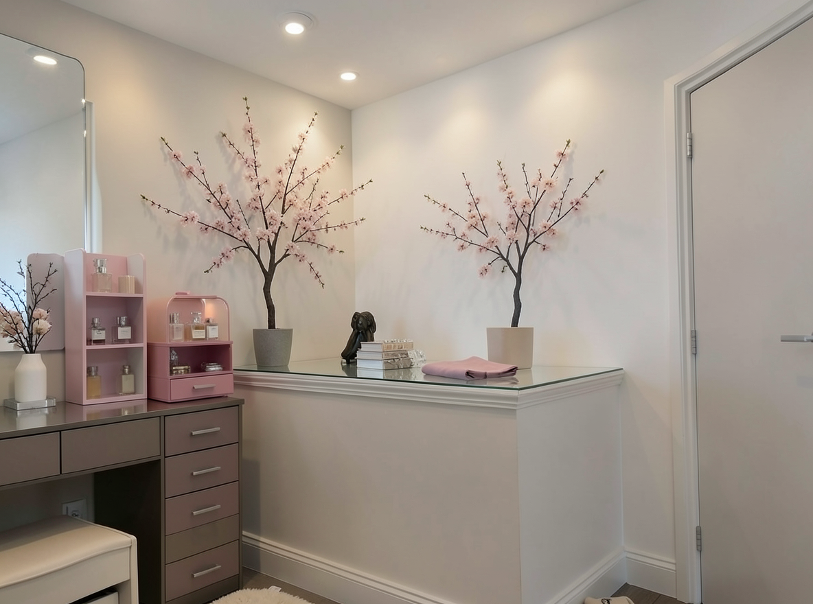 Main redesign studio: Redesign this room in a Modern interior style: clean lines, a neutral palette with bold accents, sleek low-profile furniture, glass and matte-metal su