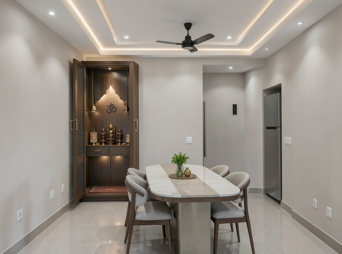Main redesign studio: Redesign this room in a Modern interior style: clean lines, a neutral palette with bold accents, sleek low-profile furniture, glass and matte-metal su