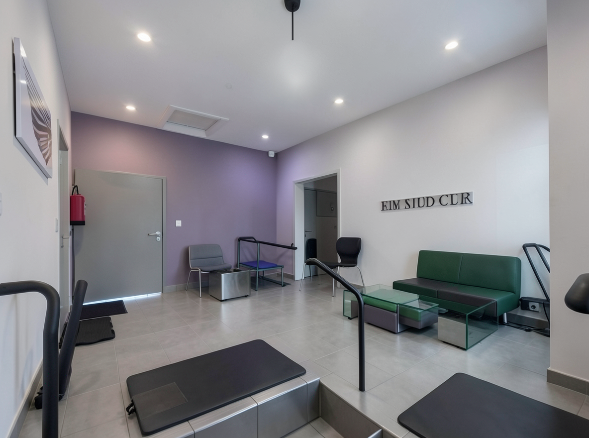 Main redesign studio: Redesign this room in a Modern interior style: clean lines, a neutral palette with bold accents, sleek low-profile furniture, glass and matte-metal su