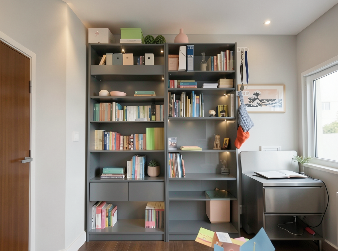 Main redesign studio: Redesign this room in a Modern interior style: clean lines, a neutral palette with bold accents, sleek low-profile furniture, glass and matte-metal su