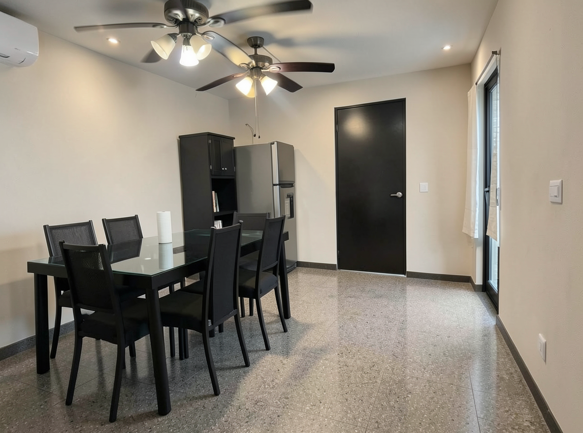 Main redesign studio: Redesign this room in a Modern interior style: clean lines, a neutral palette with bold accents, sleek low-profile furniture, glass and matte-metal su